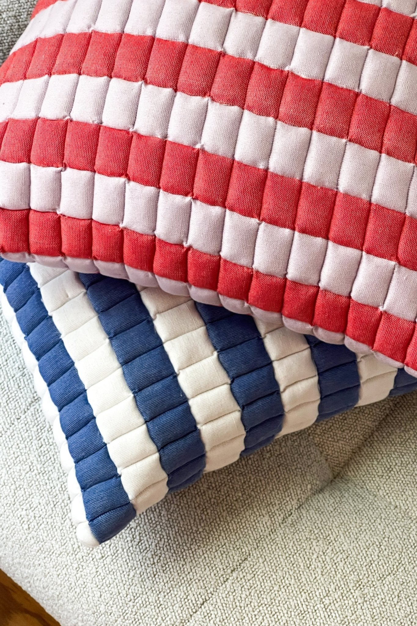 Sujani Striped Quilted Pillow