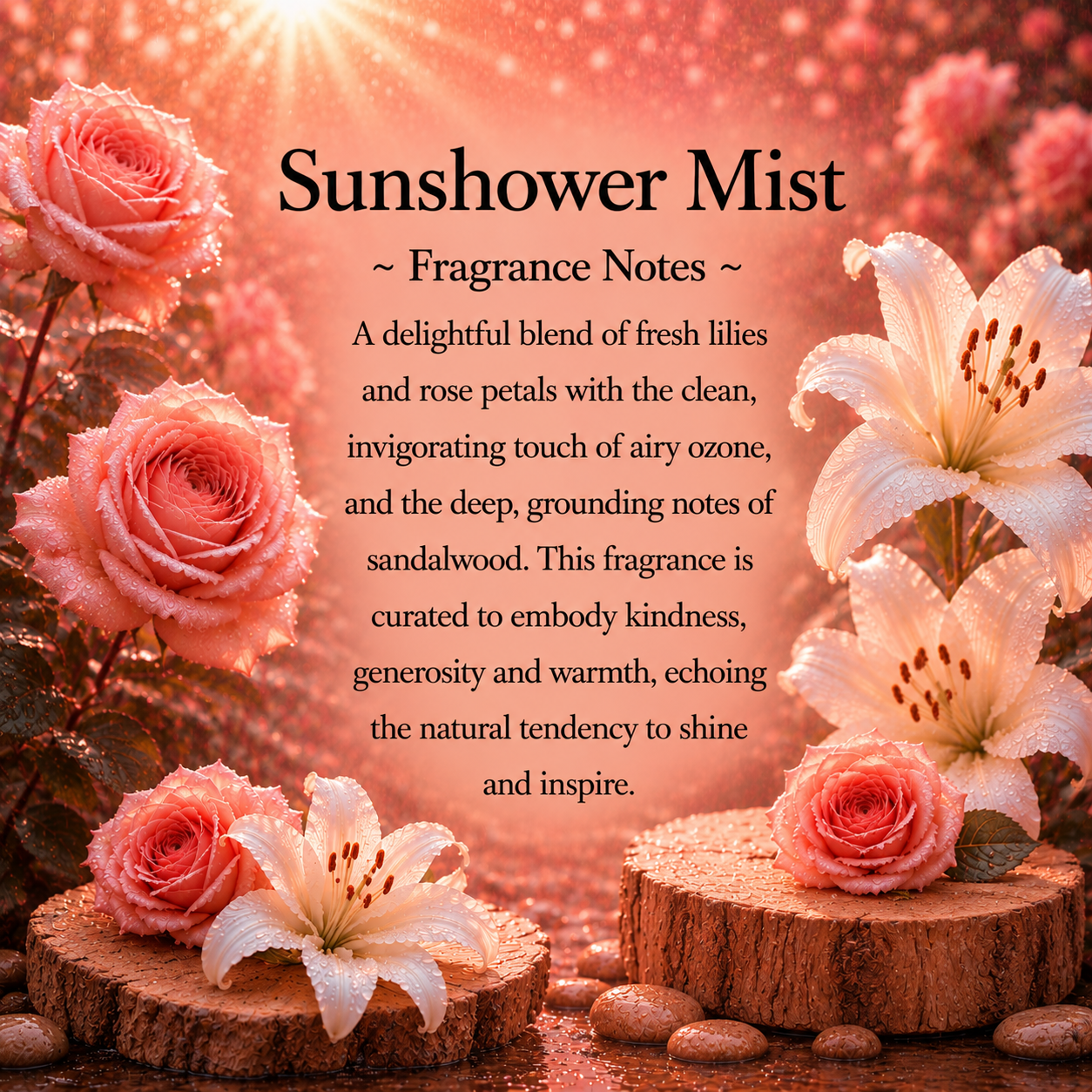Sunshower Mist, Premium Coconut-Soy Wax Tea Light Crystal Candle, 1oz