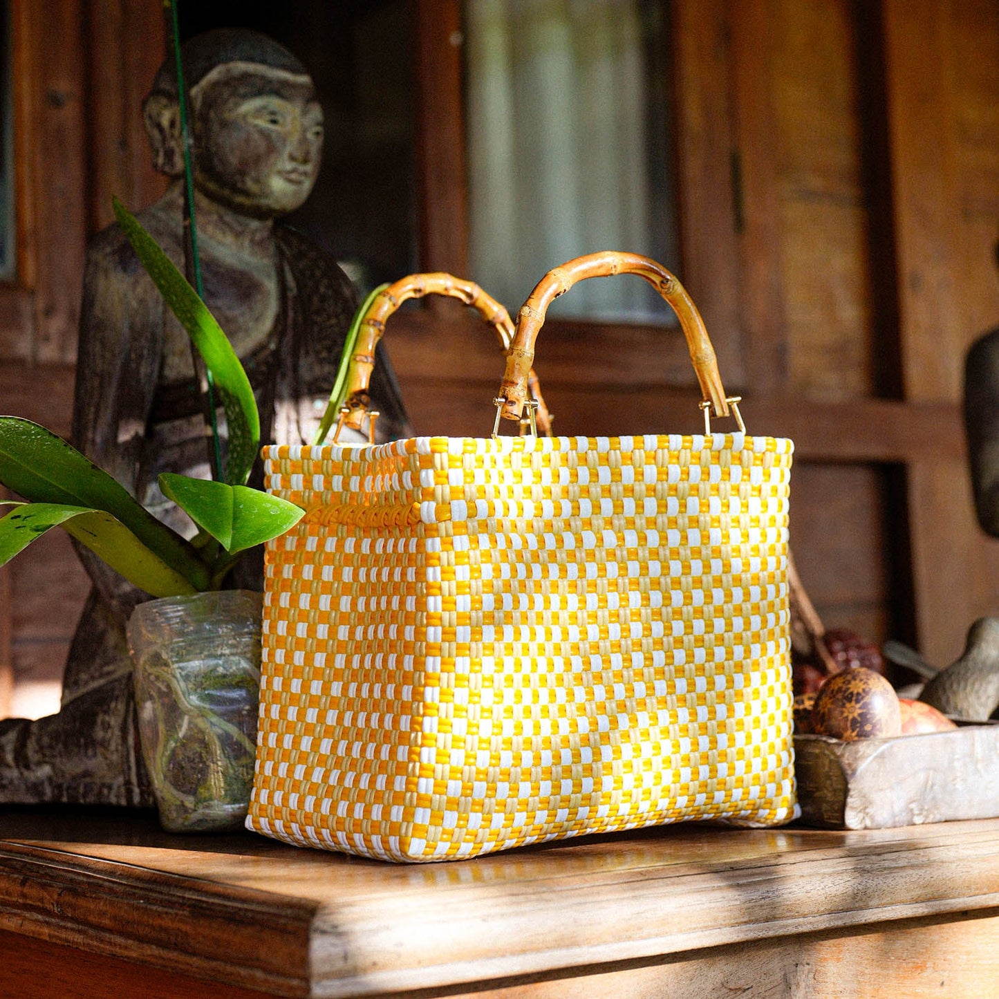 The Tuku Sunset Recycled Market Tote Bag