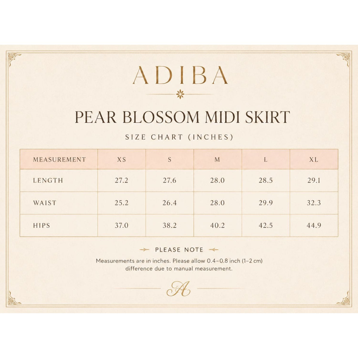 Pear Blossom Midi Skirt - Pre Order