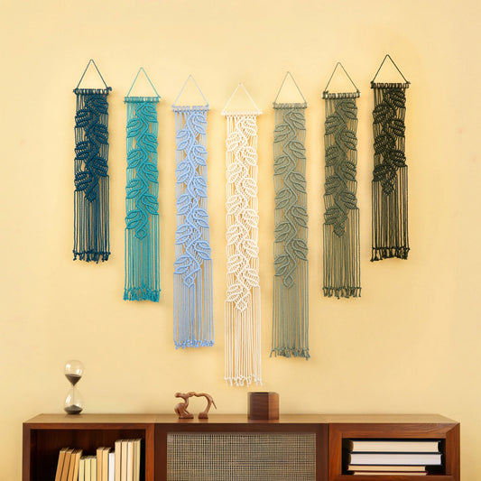 Vela Blue Green Macrame Wall Hangings
