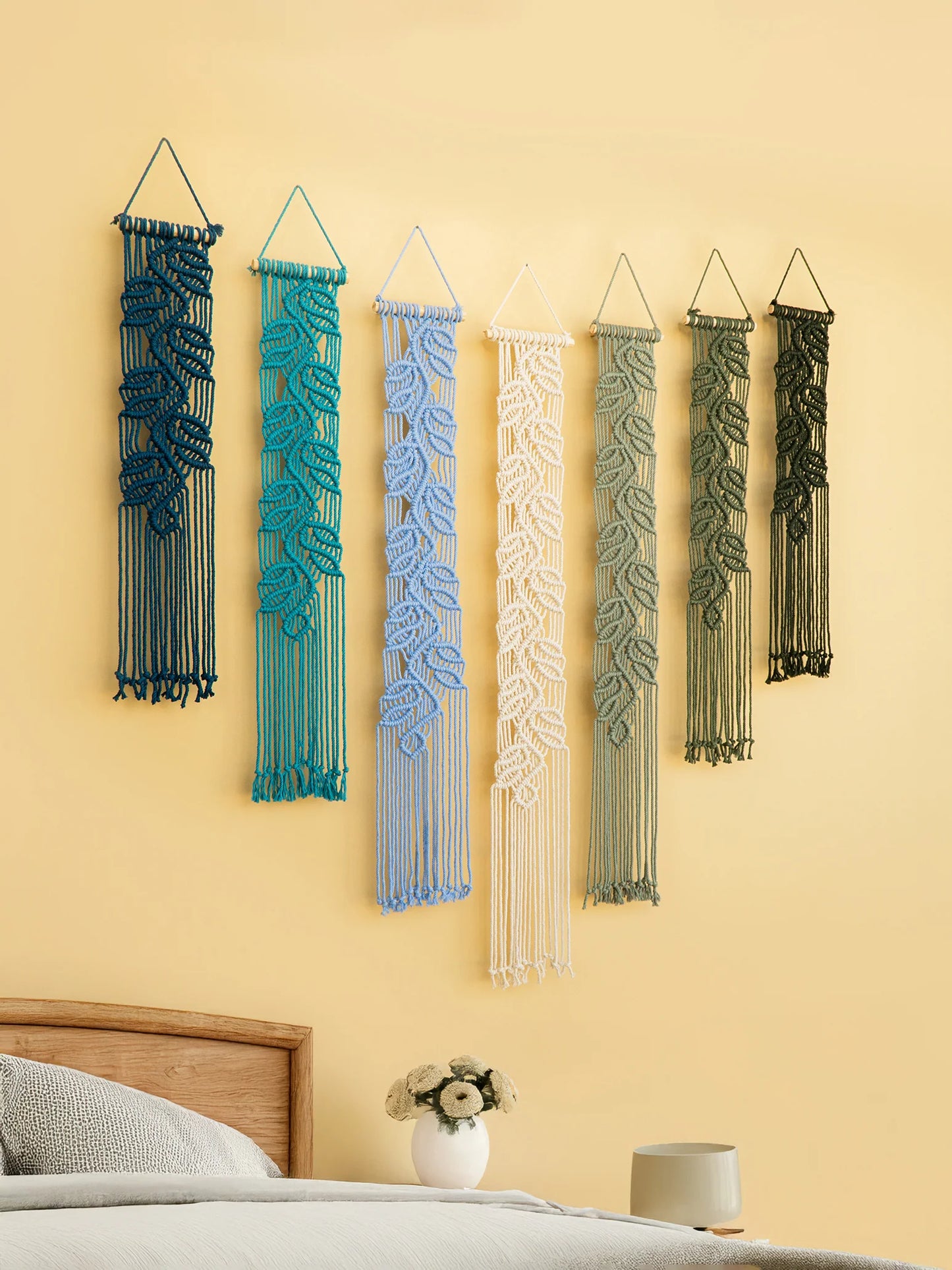 Vela Blue Green Macrame Wall Hangings