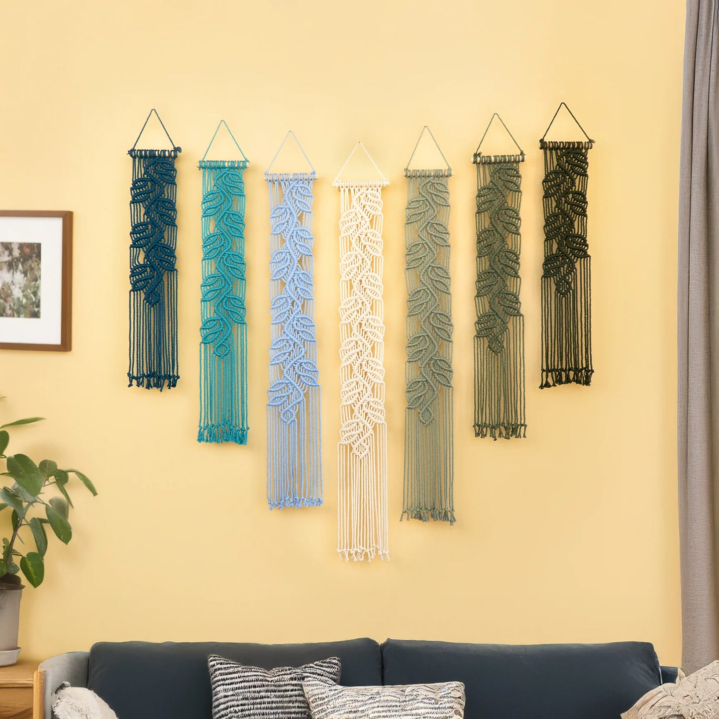 Vela Blue Green Macrame Wall Hangings