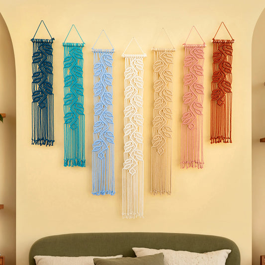 Vela Blue Pink Macrame Wall Hangings