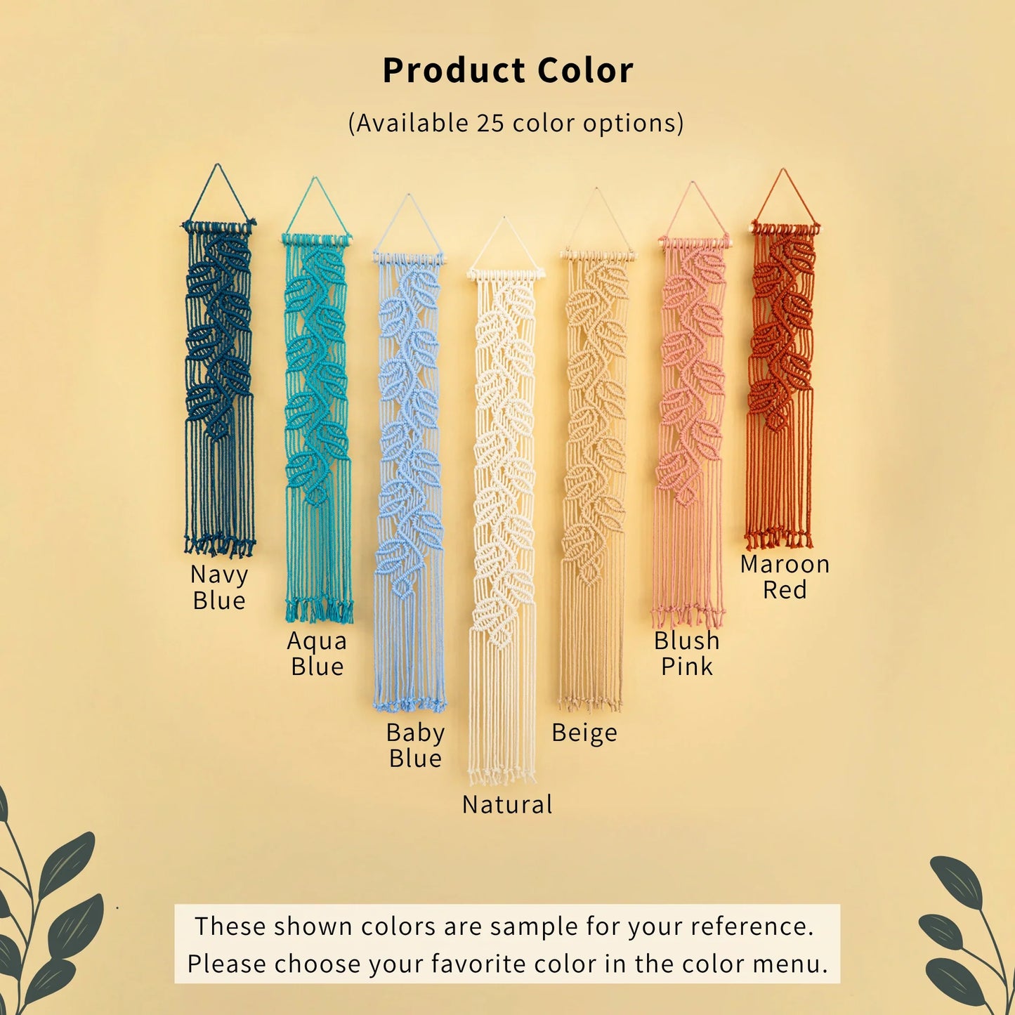 Vela Vertical Macrame Wall Hanging - Blue & Pink