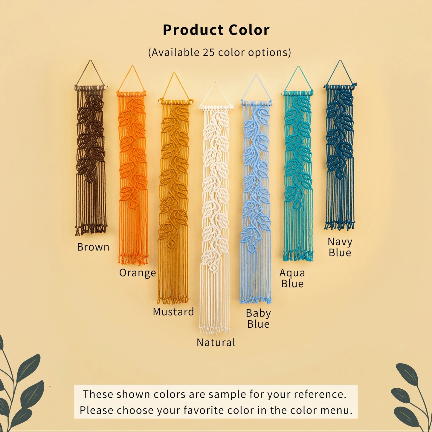 Vela Vertical Macrame Wall Hanging - Earth & Blue