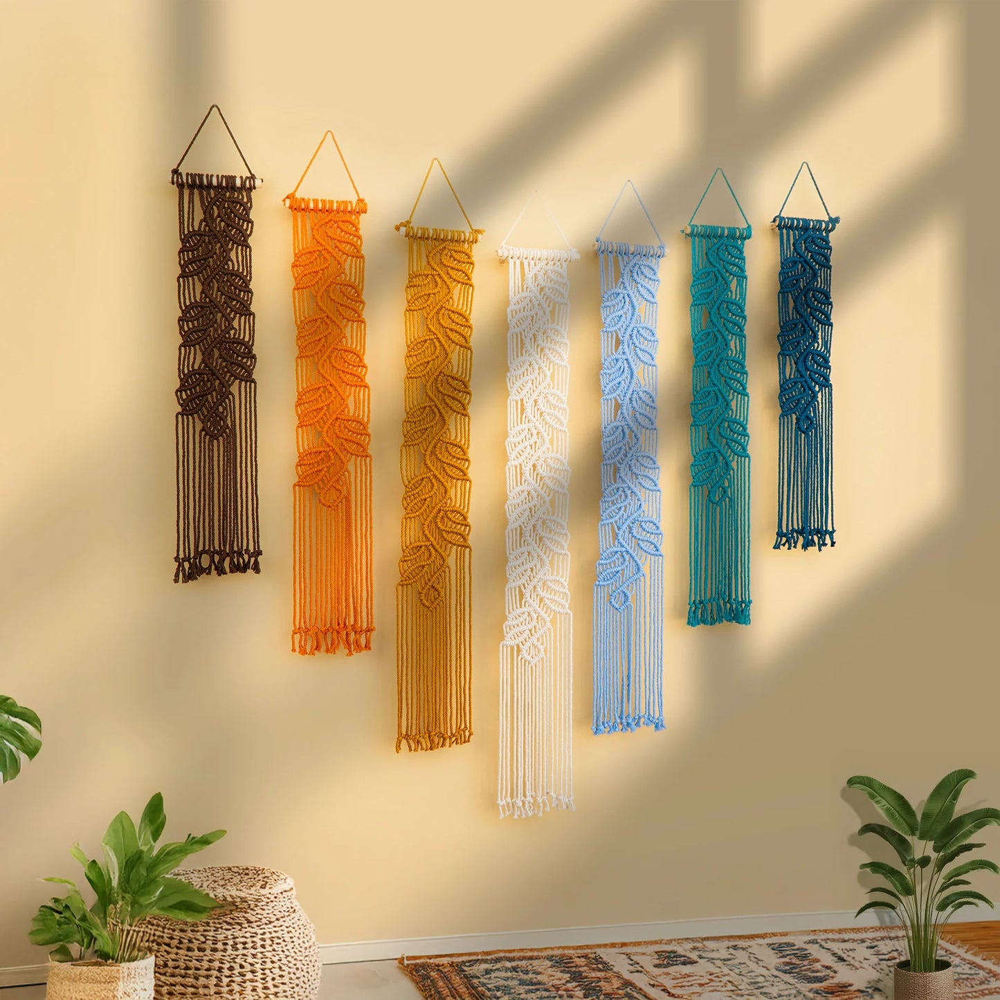 Vela Earth Blue Macrame Wall Hangings
