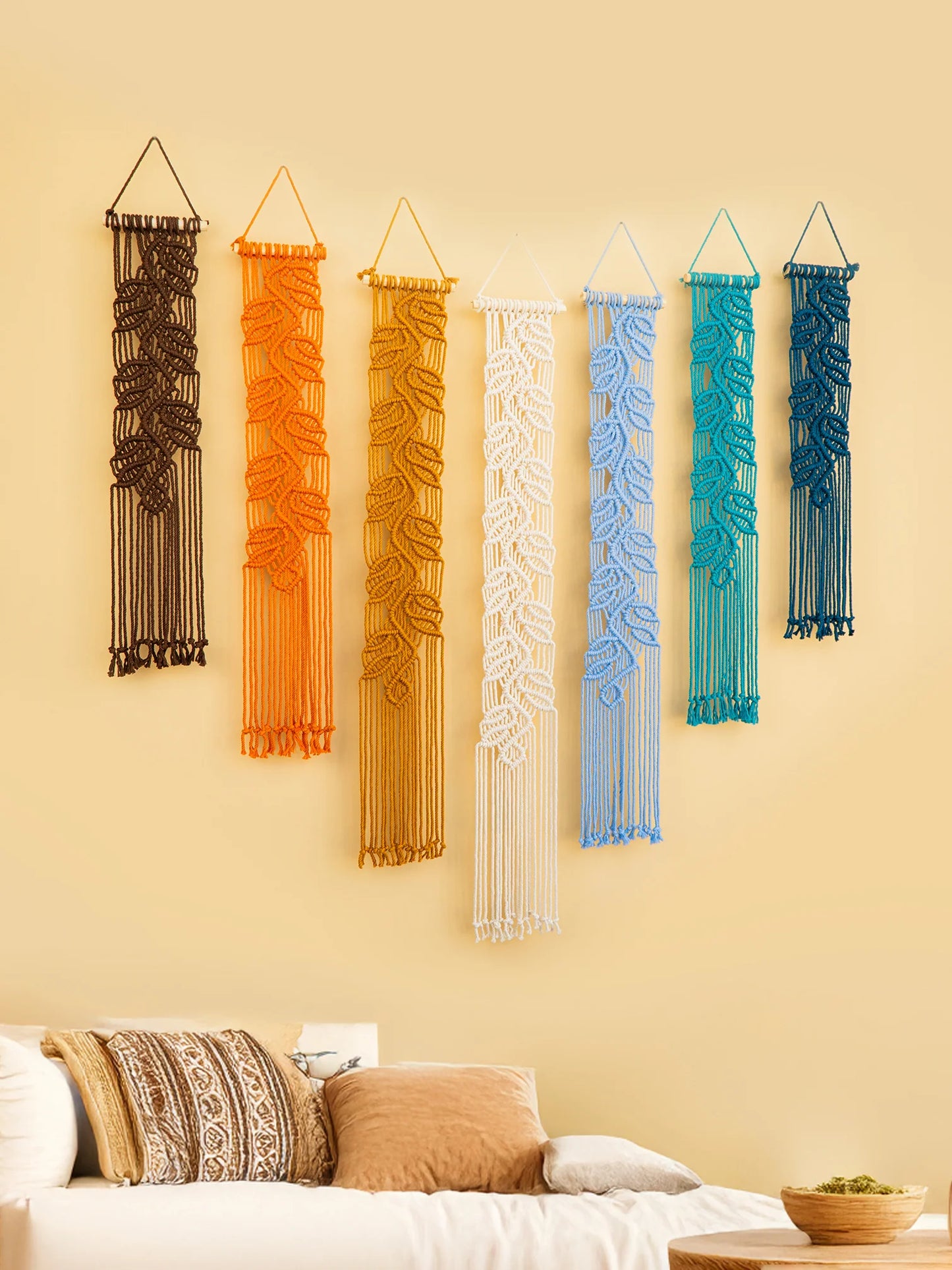 Vela Earth Blue Macrame Wall Hangings