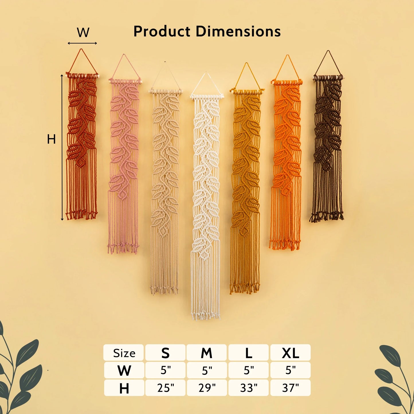 Vela Vertical Macrame Wall Hanging - Pink & Earth