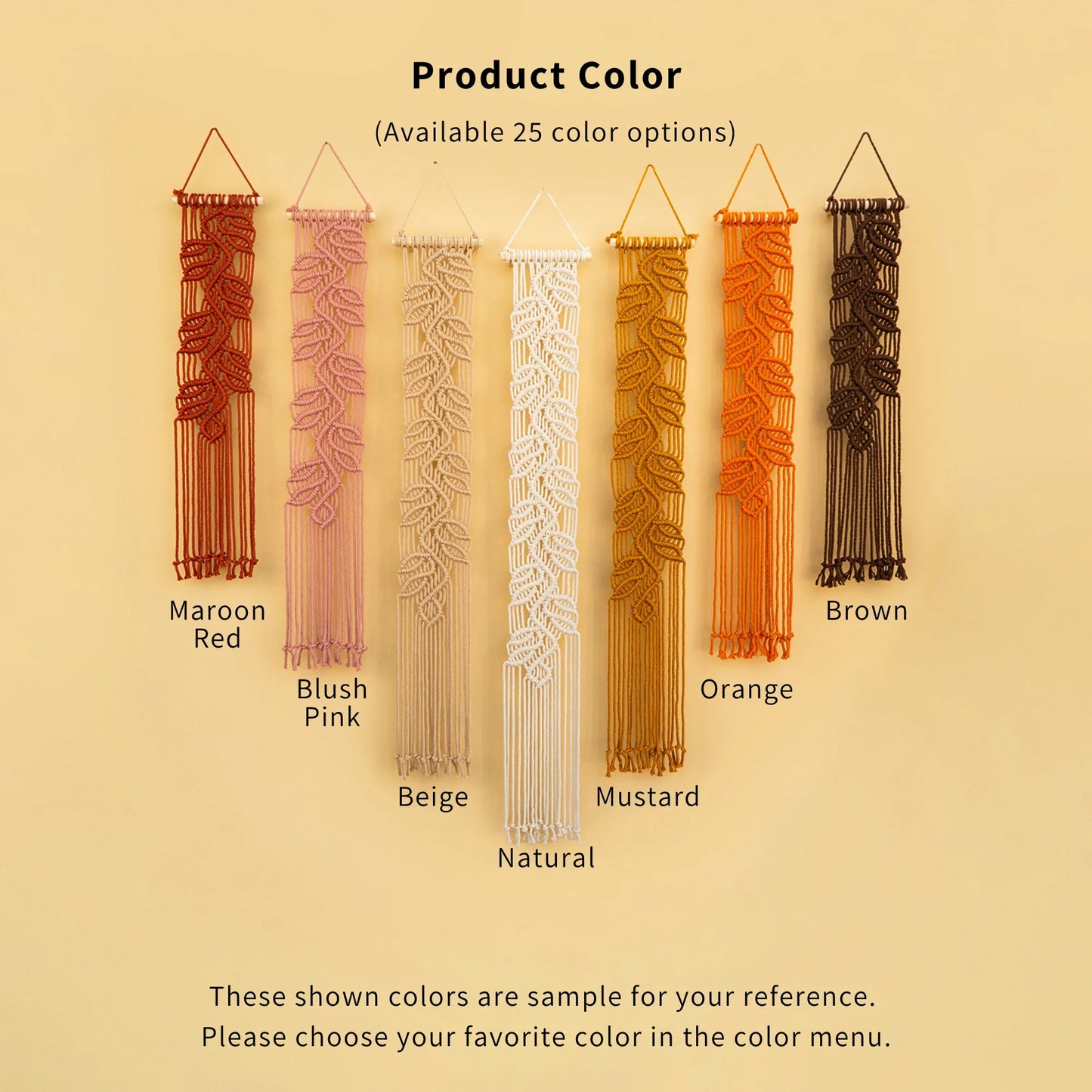 Vela Vertical Macrame Wall Hanging - Pink & Earth