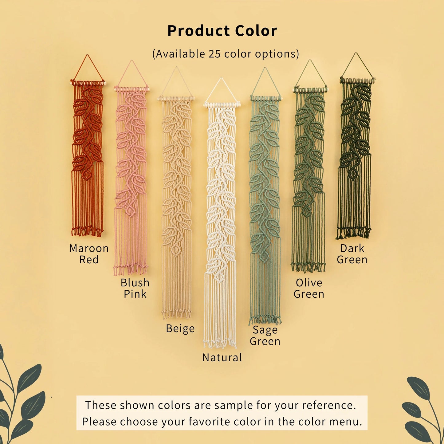 Vela Vertical Macrame Wall Hanging - Pink & Green