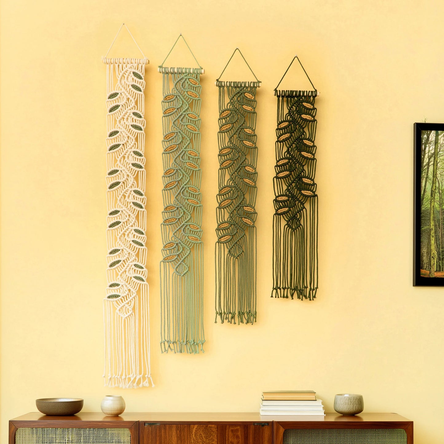 Vesta Green Macrame Wall Hangings