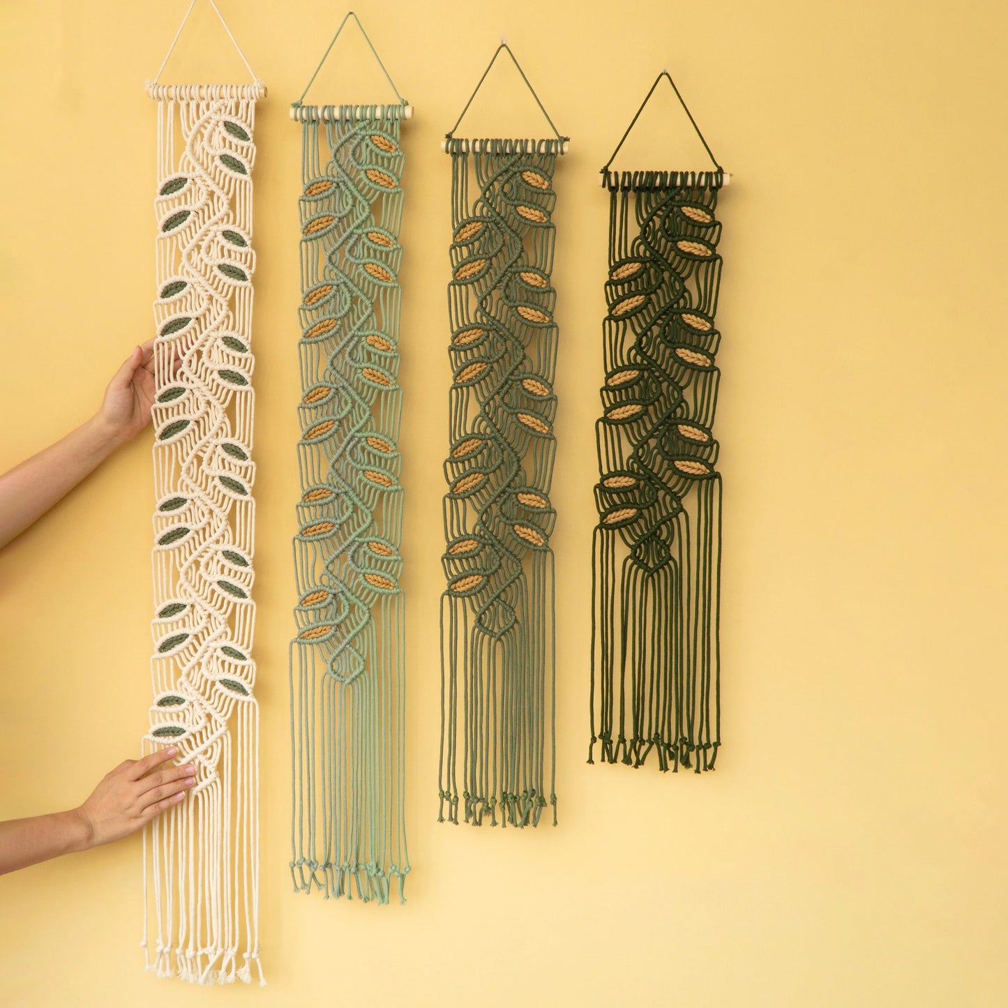 Vesta Green Macrame Wall Hangings