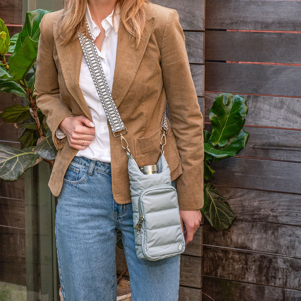 Sky Gray HydroBag® Dark Gray Patterned Strap