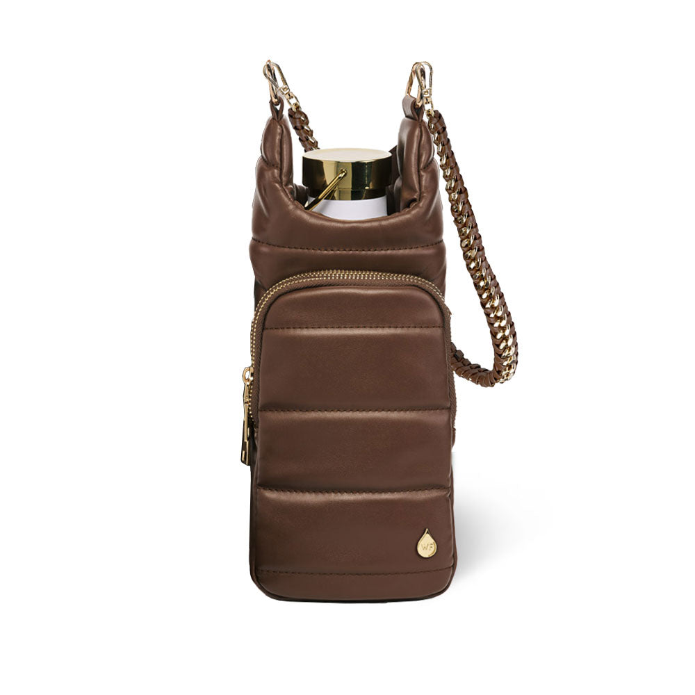 Brown Mocha Vegan Leather HydroBag® with Strap Bundle- Oprah's Favorite Things