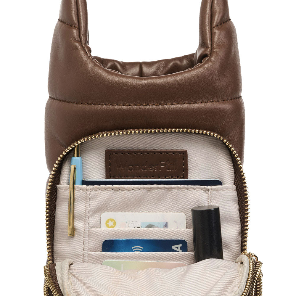 Brown Mocha Vegan Leather HydroBag® with Strap Bundle- Oprah's Favorite Things