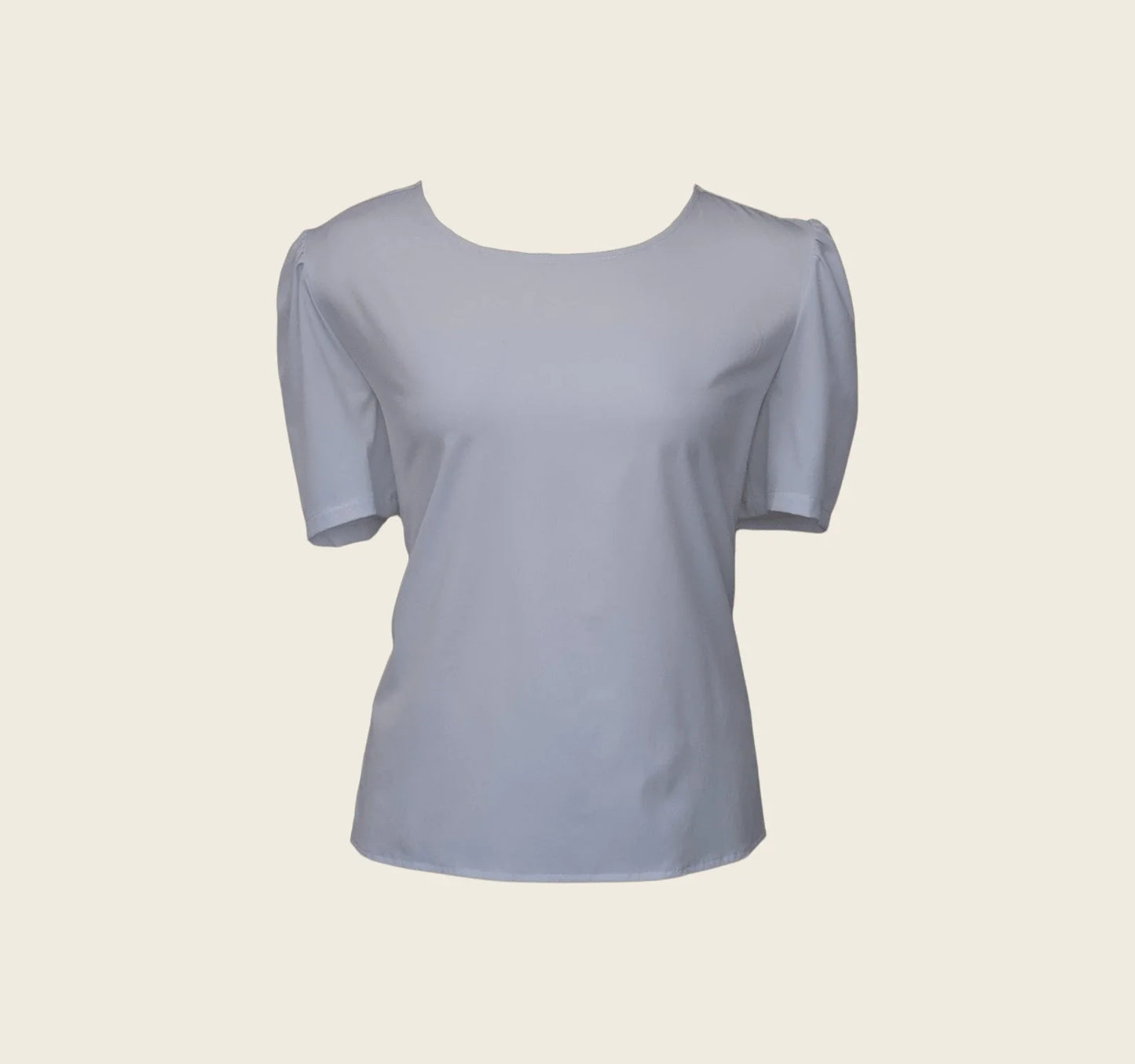 Elegant Round Neck Blouse in White – Chic Women’s Top
