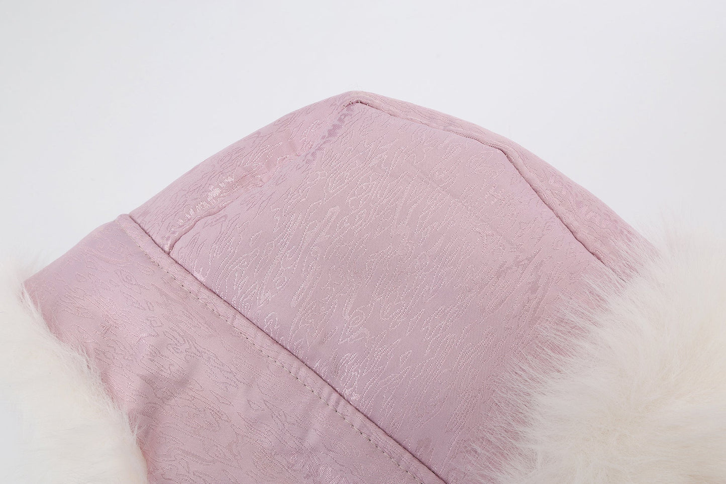 Lei Reversible Fur Trapper Hat White/Pink