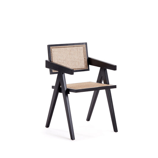Armchair in Black and Natural