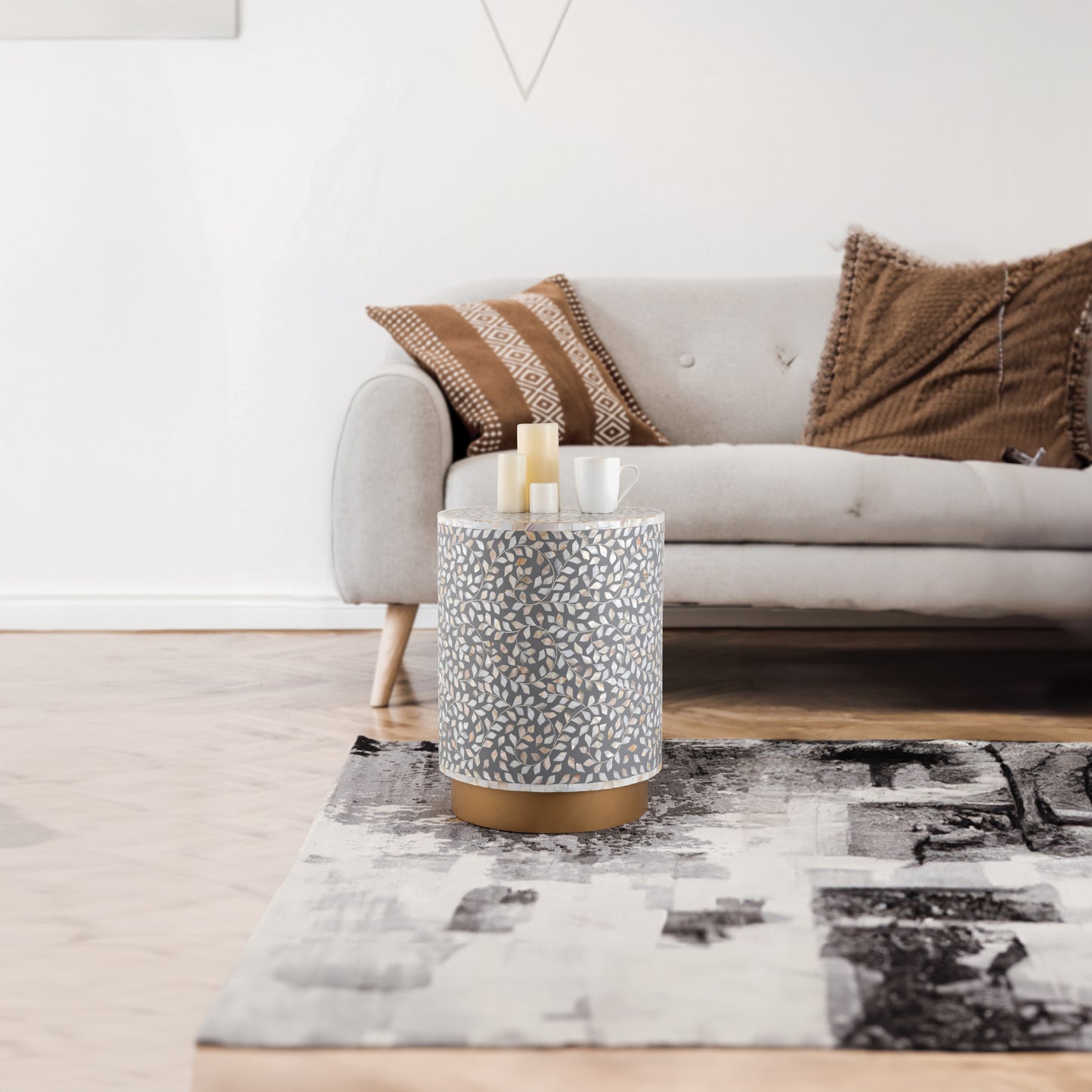 Luxe End Table Gray