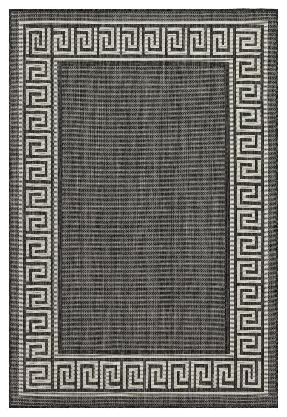 Sunshine GC_HAR2002 Anthracite 5 ft. 3 in. x 7 ft. 3 in. Indoor/Outdoor Area Rug