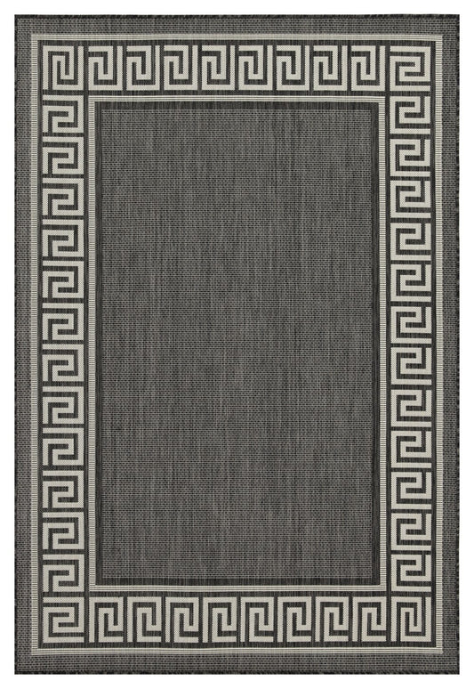 Sunshine GC_HAR2002 Anthracite 5 ft. 3 in. x 7 ft. 3 in. Indoor/Outdoor Area Rug