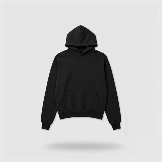 Black Drop Shoulder Hoodie