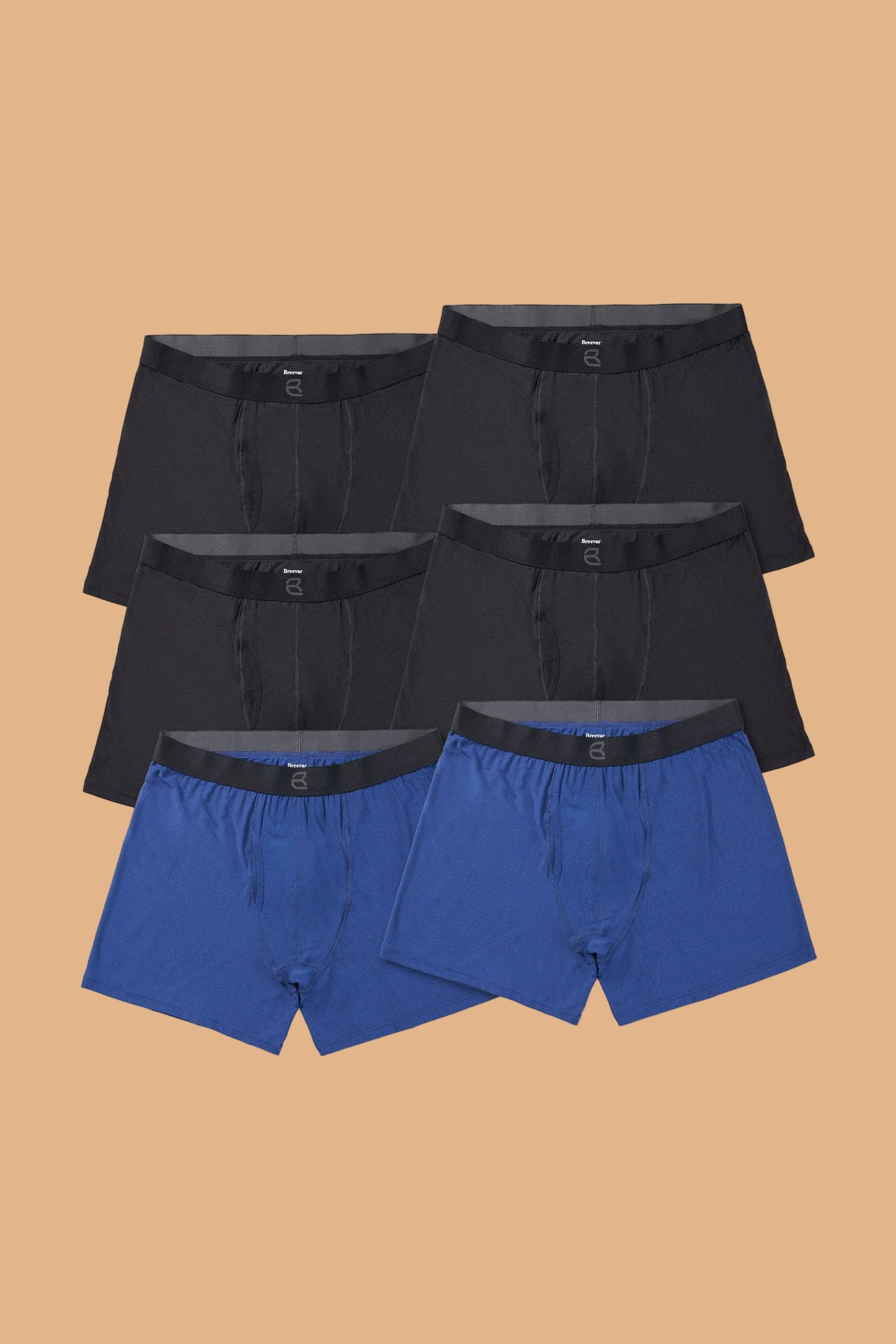 6-Pack Men's Mesh Modal All-Day 2nd Skin Boxer Brief