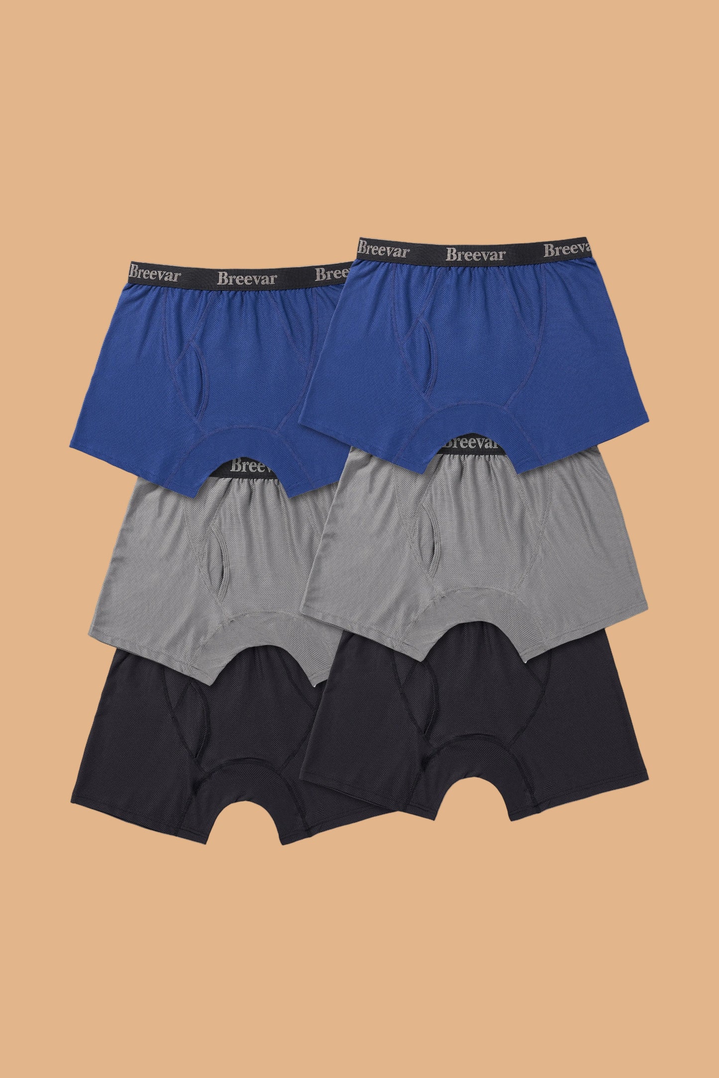 6-Pack Men's Mesh Performance Quick Dry Boxer Brief