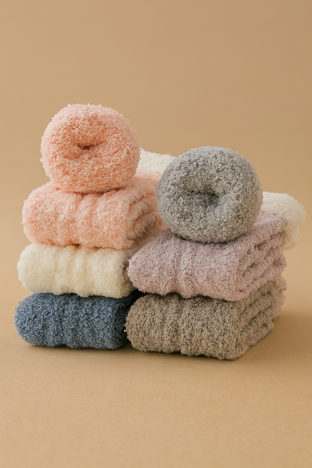 6-Pack Women’s Fluffy Fuzzy Slipper Socks