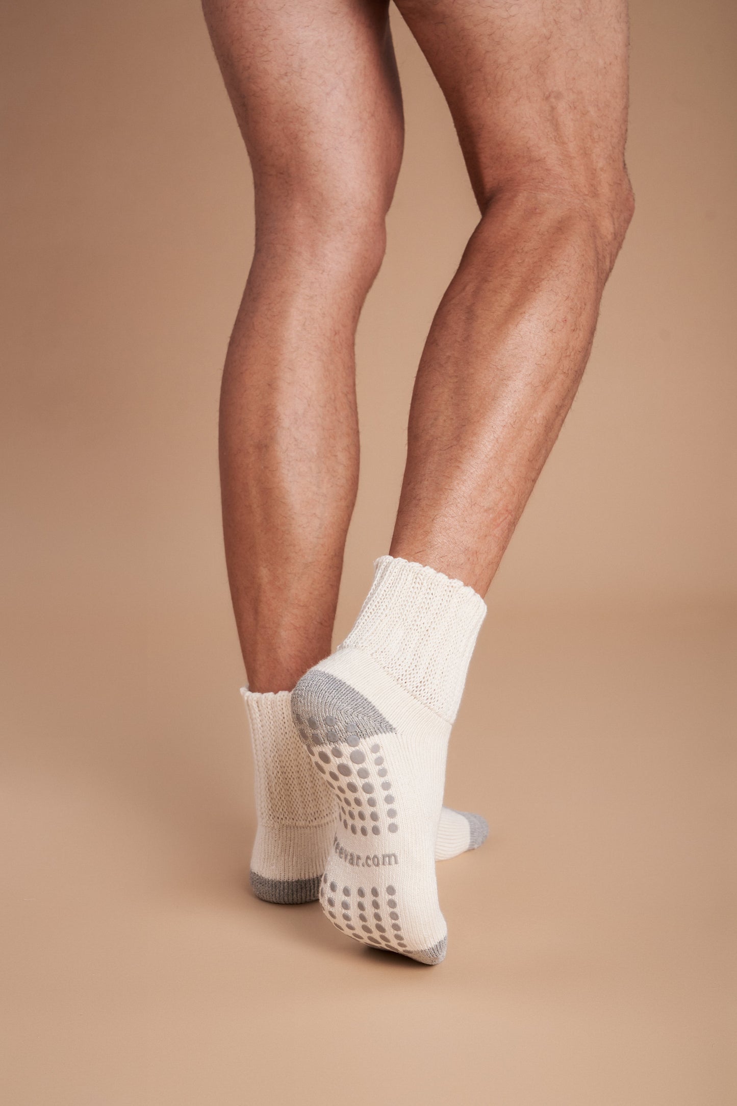 6-Pack Men's Work From Home Crew Socks with Relaxed Cuff and Non-Slip Grip