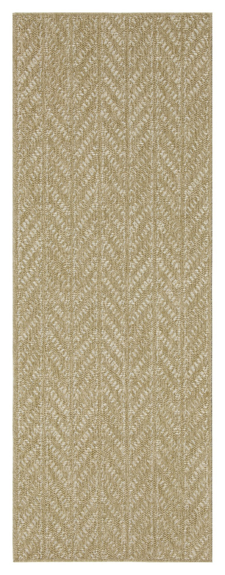 Earth GC_NTL1014 Jute/White 2 ft. 7 in. x 7 ft. 3 in. Indoor/Outdoor Area Rug