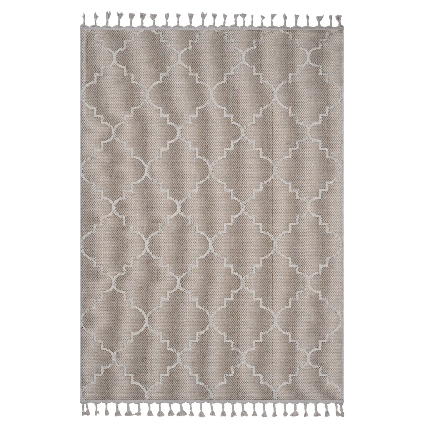 NAAR Guros Collection 8X10 Ivory /Trellis Indoor/Outdoor Area Rug