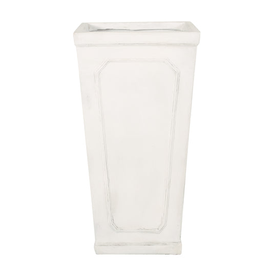 16'' x 30.5'' Outdoor MGO Planter with Antique White Finish