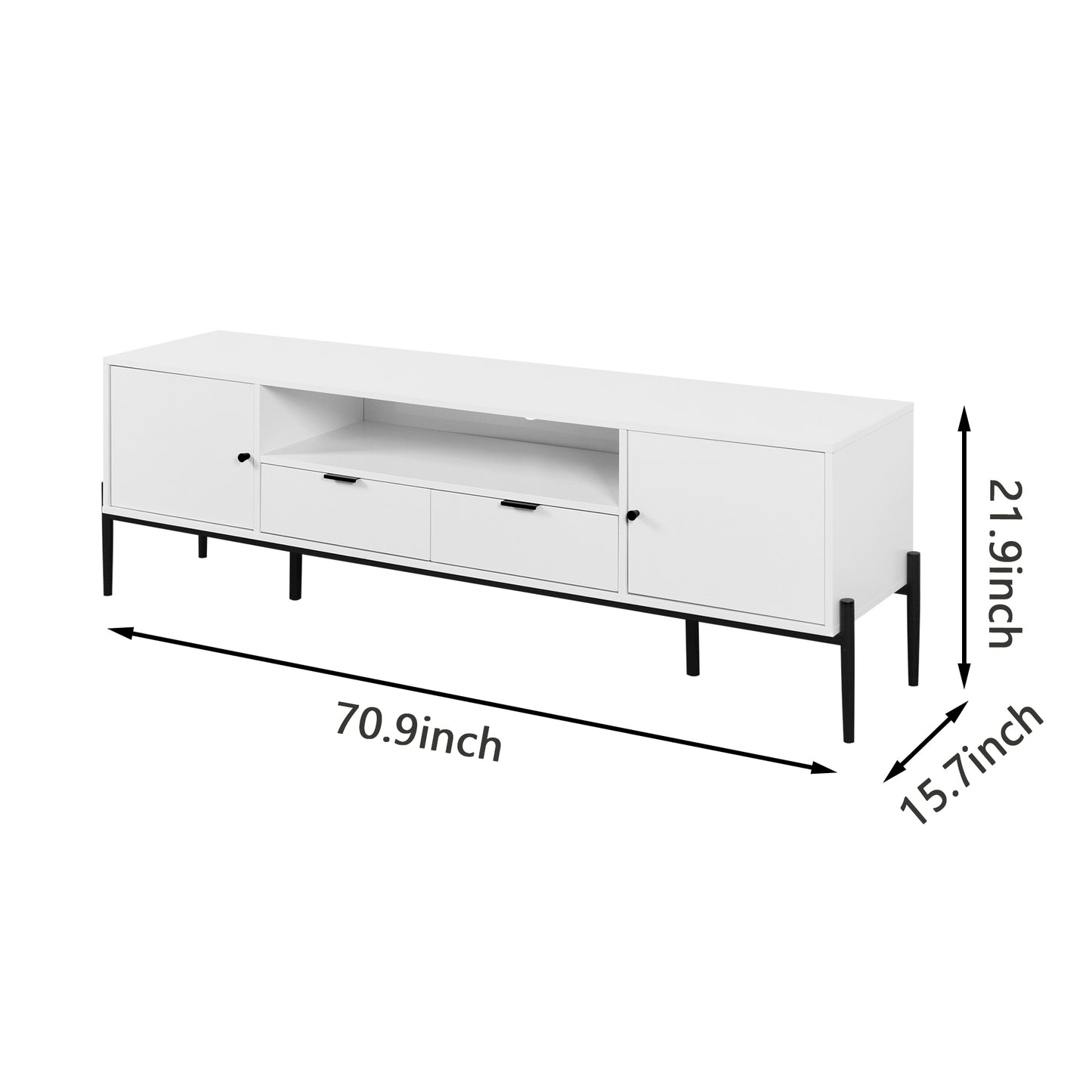 Modern TV Console, Entertainment Center with Storage for Living Room 70.86x15.74x21.85inch