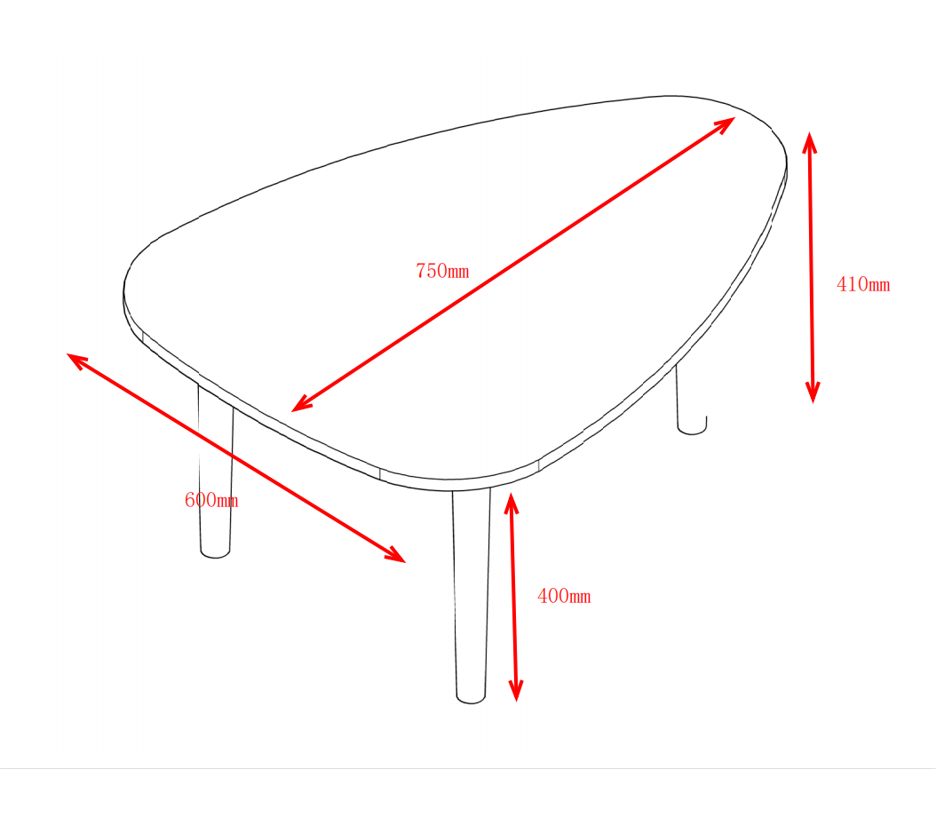 EGG SHAPE COFFEE TABLE-790