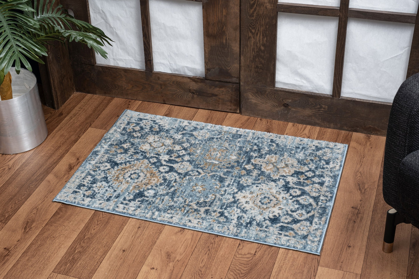 Noble GC_GEN7005 Blue 7 ft. 10 in. x 10 ft. 3 in. Area Rug