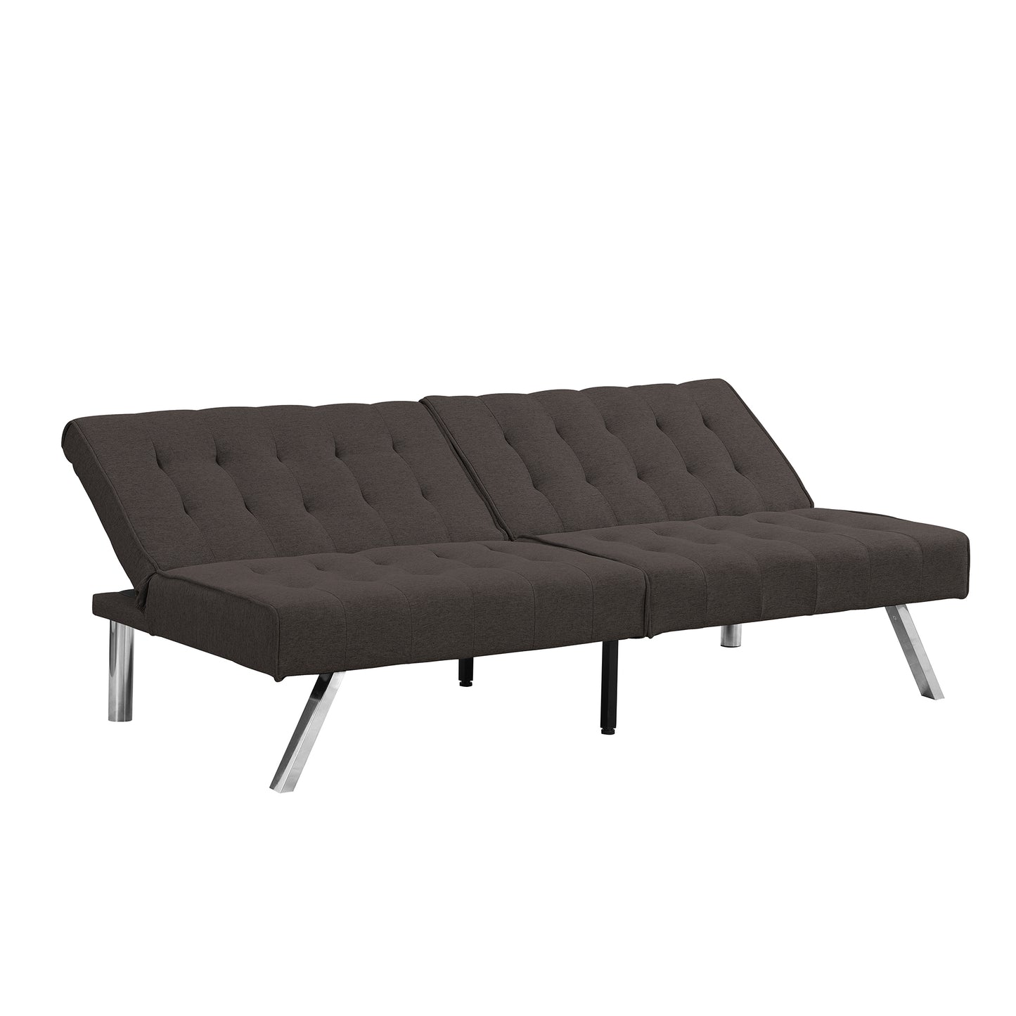 WOOD FRAME, STAINLESS LEG, FUTON, SOFA BED  Espresso