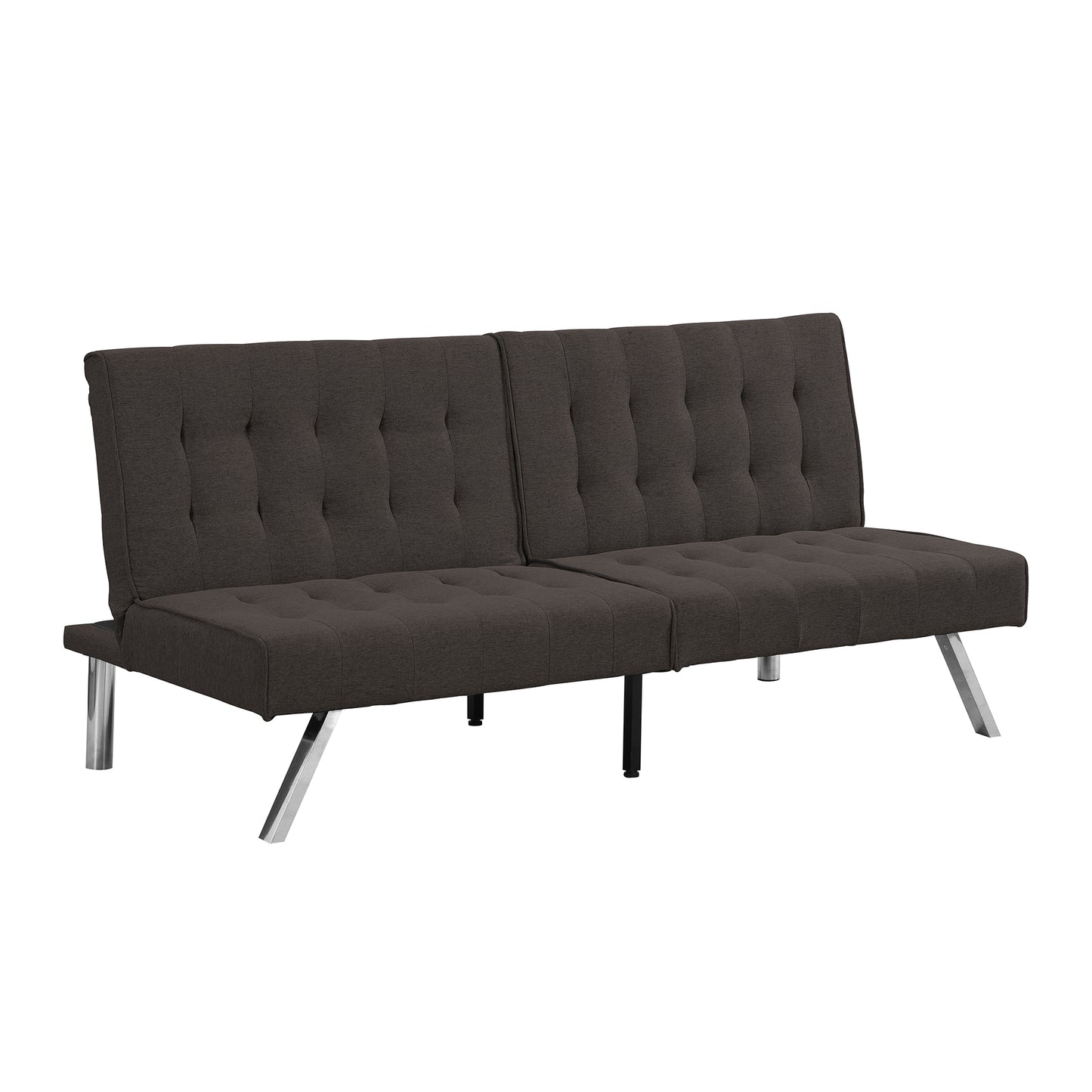 WOOD FRAME, STAINLESS LEG, FUTON, SOFA BED  Espresso