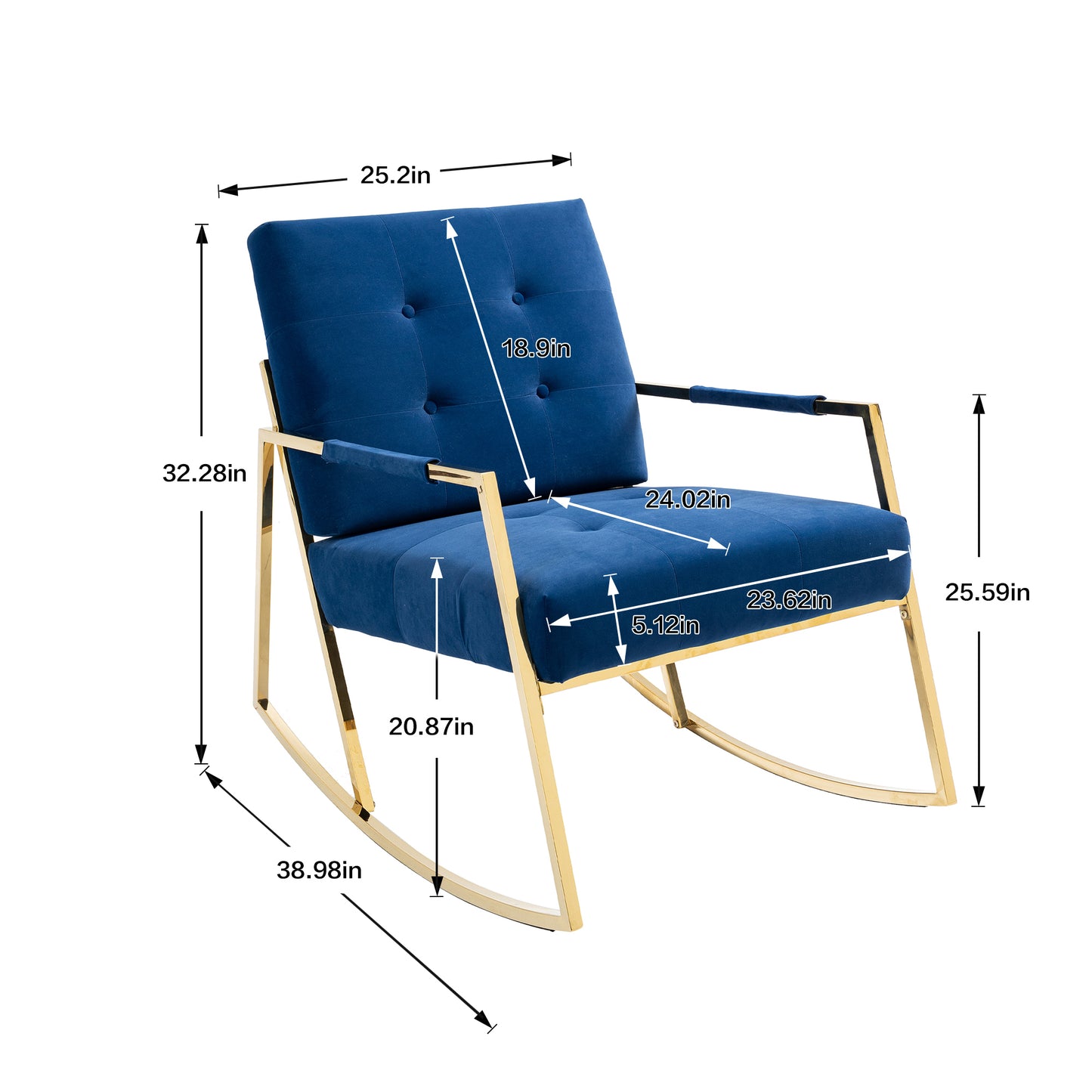 COOLMORE Accent  Chair  ,leisure rocking chair   with Stainless steel  feet