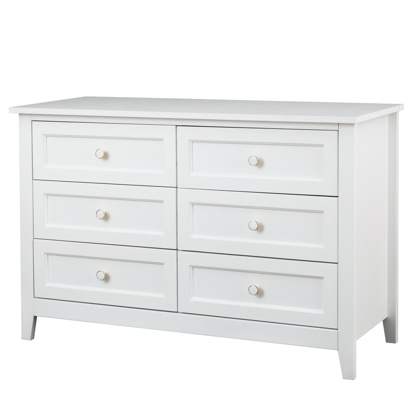 Solid Wood spray-painted drawer dresser bar,buffet tableware cabinet lockers buffet server console table lockers, retro round handle, applicable to the dining room, living room,kitchen corridor,white