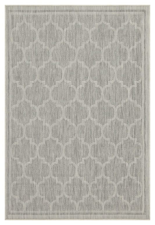 Sunshine GC_HAR2006 Silver 5 ft. 3 in. x 7 ft. 3 in. Indoor/Outdoor Area Rug