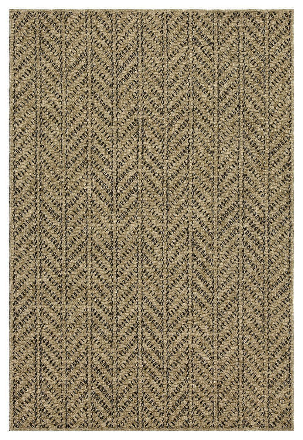 Earth GC_NTL1012 Jute/Black 2 ft. 7 in. x 7 ft. 3 in. Indoor/Outdoor Area Rug