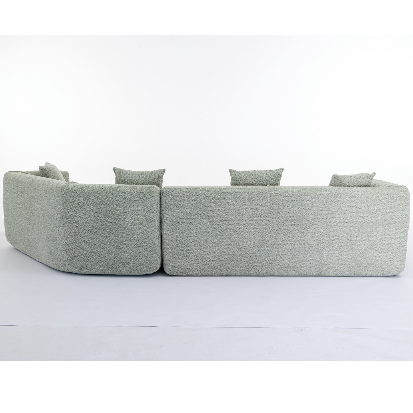 Modular sofa , modern minimalist style sofa,  upholstered ,  free combination, round fiber fabric, anti-wrinkle fabric,Dimension extension,Green