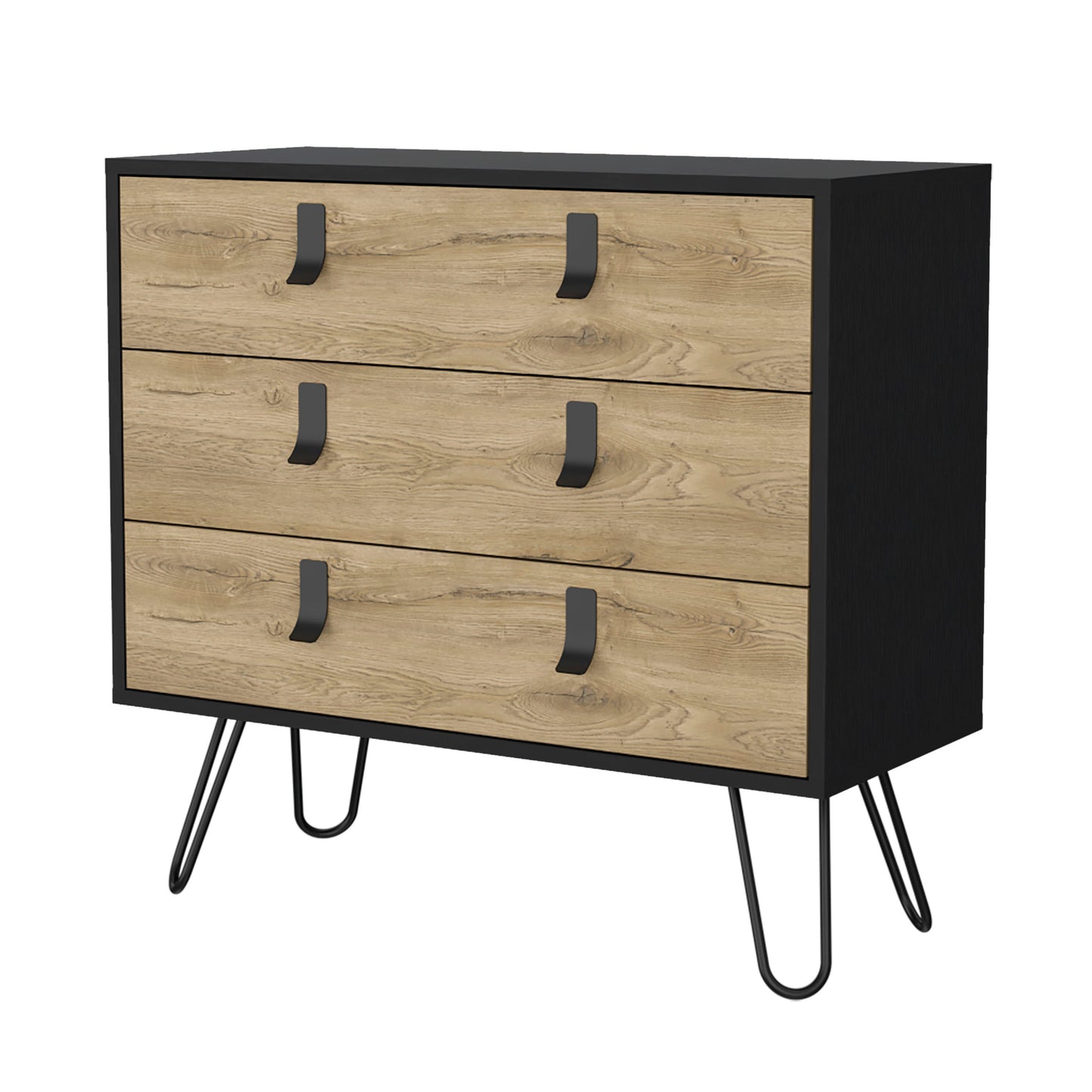 Kimball Hairpin Legs Dresser with 3-Drawers and Modern Design