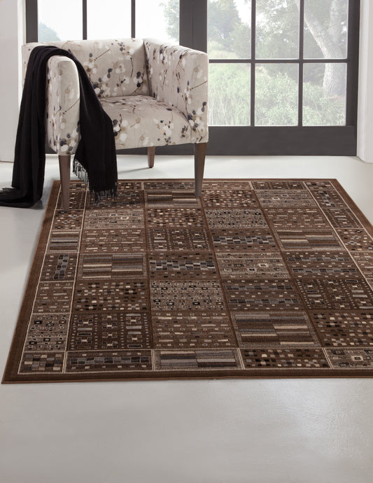 Drexel Chocolate/Ivory/Grey Area Rug 8x10