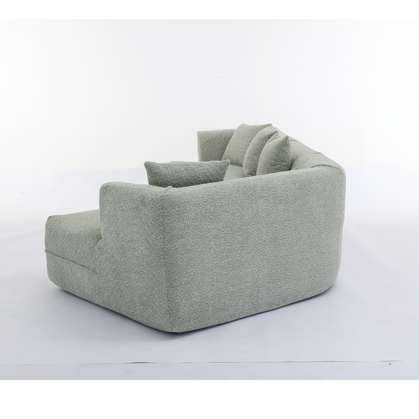 Modular sofa , modern minimalist style sofa,  upholstered ,  free combination, round fiber fabric, anti-wrinkle fabric,Dimension extension,Green