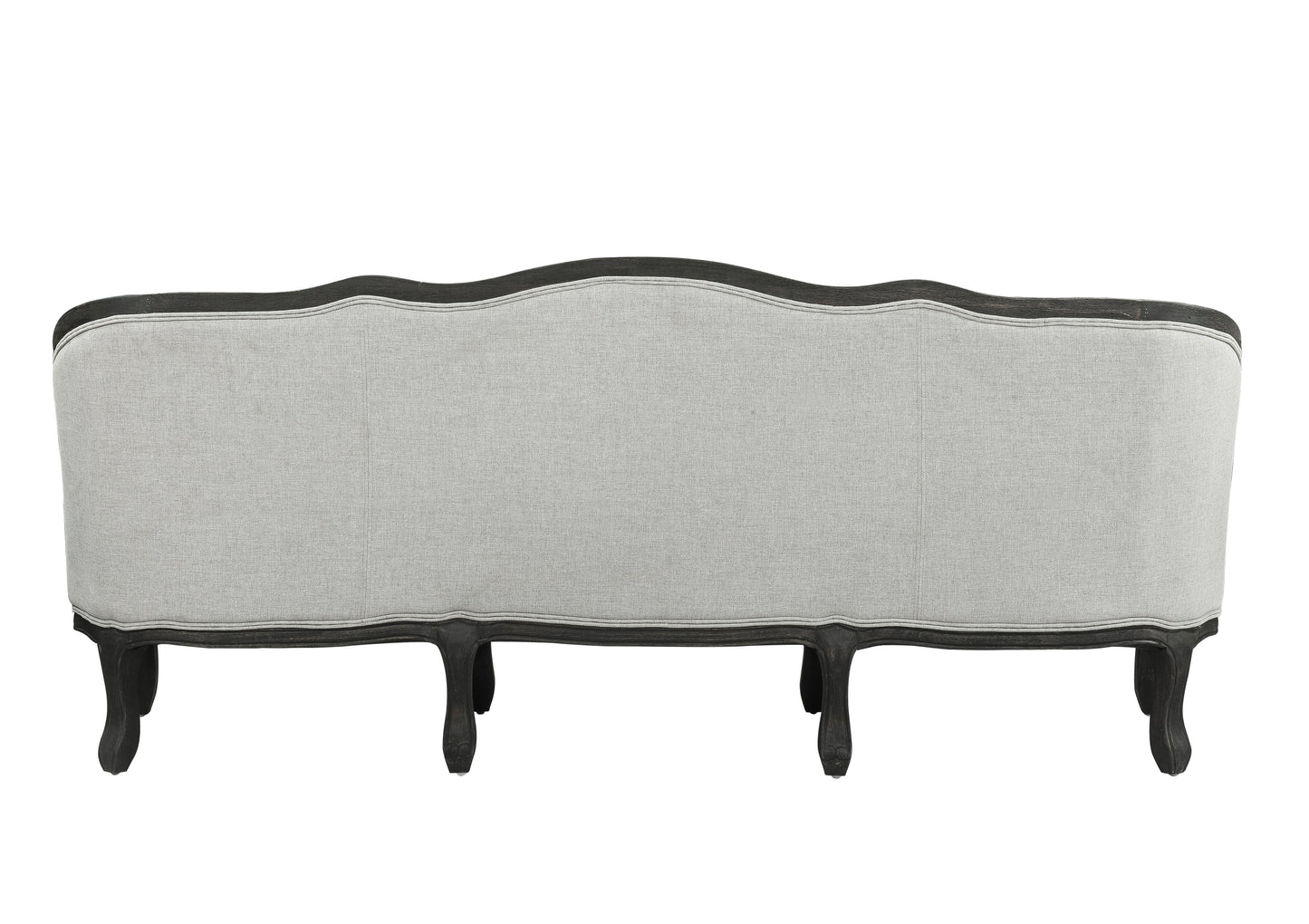 ACME Samael Sofa w/3 Pillows, Gray Linen & Dark Brown Finish LV01127