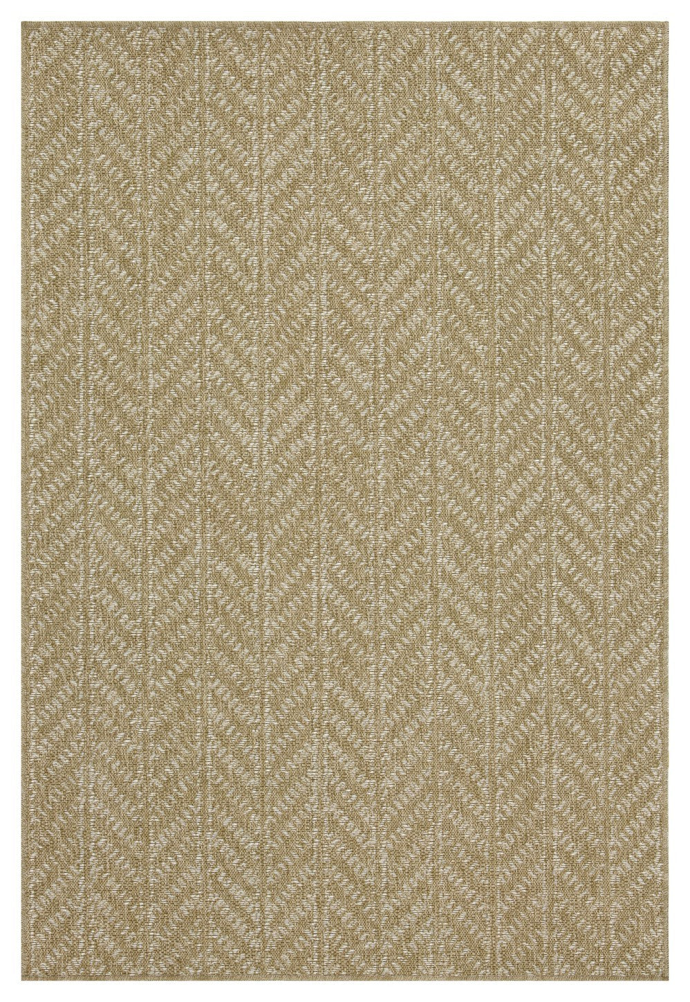 Earth GC_NTL1014 Jute/White 2 ft. 7 in. x 7 ft. 3 in. Indoor/Outdoor Area Rug