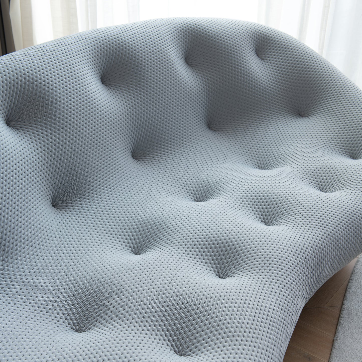 Modern Curved living room sofa ,gray